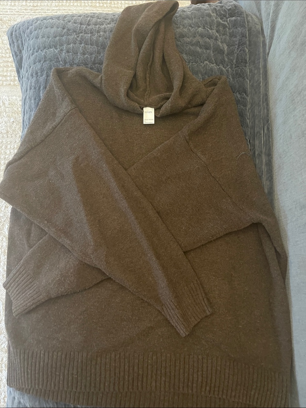 Gilly Hicks Brown Hooded Turtleneck Sweater